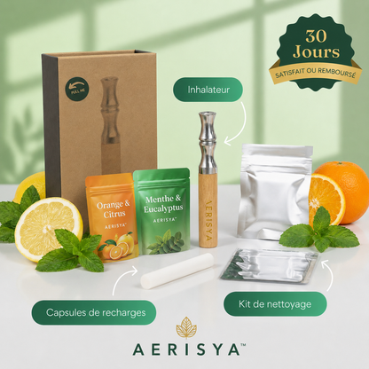 Aerisya Kit — Inhalateur naturel rechargeable, 0 nicotine 0 tabac